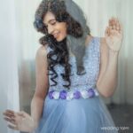 Harija Instagram - This is my favourite pic of the season 💜 Darling I'm a nightmare ... Dressed like a daydream... HAPPY WOMEN'S DAY Designing and styling @shyn_fascino @fascinodresses_by_shyn MUA @shiny_mua ❤️ Pics @weddingtales_prabu best🌼thank you for capturing this beautiful shot #bump #bumpshoot #lavender #harija #dresslove #makeup #babyshoot #pregnancydiaries #love