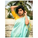 Harija Instagram - My life is my message ❄️ #harija #harijaofficial #saree #terrace