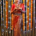 Himaja Instagram – 🪔 May this Diwali Light up New Dreams, Fresh Hopes, Undiscovered Avenues, Different Perspectives, Everything Bright & Beautiful, And Fill Your Days with Pleasant Surprises & Moments. Happy Diwali Friends ✨ 
VC @captainsaikiran 
Rangoli by @dheepiika_rangolis Makeup by @vivid_makeups 
Saree @chandanabrosclothing 
#diwali #nocrakers #diwalioutfit #deepawali #festival #festivalvibes