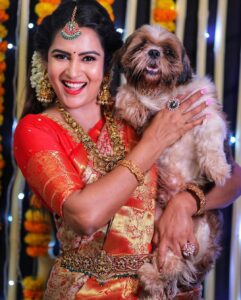 Himaja Instagram - 🪔 May this Diwali Light up New Dreams, Fresh Hopes, Undiscovered Avenues, Different Perspectives, Everything Bright & Beautiful, And Fill Your Days with Pleasant Surprises & Moments. Happy Diwali Friends ✨ 
VC @captainsaikiran 
Rangoli by @dheepiika_rangolis Makeup by @vivid_makeups 
Saree @chandanabrosclothing 
#diwali #nocrakers #diwalioutfit #deepawali #festival #festivalvibes