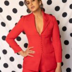 Huma Qureshi Instagram - Some more Monica vibes coming your way … Styled by : @sanamratansi Assisted by : @nirikshapoojary_ @keyurisangoi Outfit : @woolboxofficial Earring : @avior.jewels Footwear : @thecaistore Nails : @itssoezi Hair @rakshandairanimakeupandhair Makeup @ajayvrao721 Photographer : @devsphotographyofficial