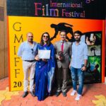 Isha Chawla Instagram – S-He received the award for the #bestscreenplay @jitendrra 👌 this victory is your’s …well deserved . Wishing you all success for the upcoming events may the team win many more .  Congratulations team S-He . #film #shortfilm #work #actor’slife #lovemyjob #greatmessageinternationalfilmfestival #love #life #gratitude