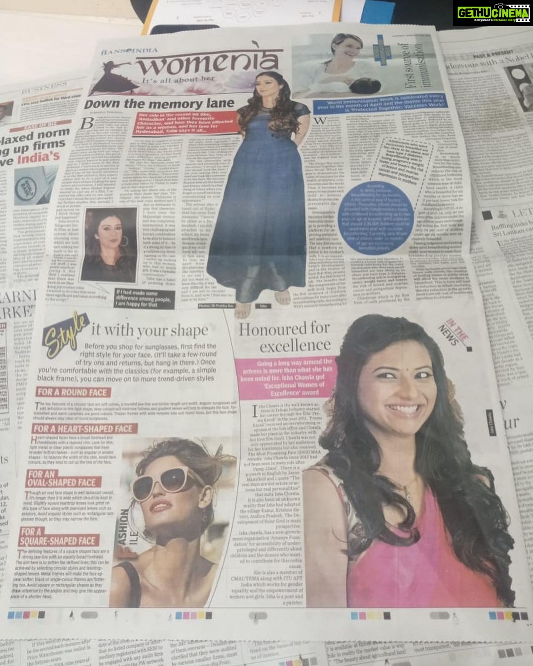 Isha Chawla Instagram - Thank you @thehansindia for this article feel truly honoured 🙏🙏🙏 #womenia #women #womenpavethepath #gratitude #indebtedtotheuniverse