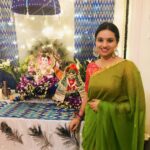 Isha Chawla Instagram - Gauri puja ❤️. #ganpatibappamorya #day5 #ganeshchaturthi2018 #gogreen #treeganesha #savetheenviroment #saveearth