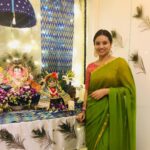 Isha Chawla Instagram - Gauri puja ❤️. #ganpatibappamorya #day5 #ganeshchaturthi2018 #gogreen #treeganesha #savetheenviroment #saveearth
