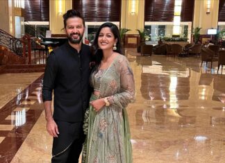 Ishita Dutta Instagram - Diwali Celebrations 🪔 💫 . . . Outfits @poonammittalofficial @viralmantra @_umangmehta #diwali #celebration #couplegoals Mumbai, Maharashtra