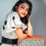 Janani Iyer Instagram - Dots are what you need to make a point! Cinematographer & Creative Director : @storiesbypreetham 📸 . MUA : @kalwon_beauty Hairstylist: @ganesh_hair_architect Styling : @indu_ig Styling team : @dhiviyasdn @princyjoy_j Rings : @thegarnet.in Location : @ravalstudios