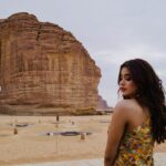 Janhvi Kapoor Instagram - #AlUla is a place of extraordinary human and natural heritage. A journey through a living museum of preserved tombs, sandstone outcrops, historic dwellings, and monuments, both natural and human-made, that hold 200,000 years of largely unexplored human history. @experiencealula #AlUlaMoments #ExperienceAlUla