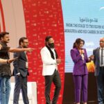 Jayasurya Instagram – A few moments from the International book fair held at Sharjah.
So delighted to be a part of such a massive event to launch our book ‘Vellam’. A huge thanks to the Government of Sharjah. Thank you all for your support and prayers 

@prajeshsen 
@muralikunnumpurath 
@sharjahbookauthority 
@elvischummar
@thamirokey