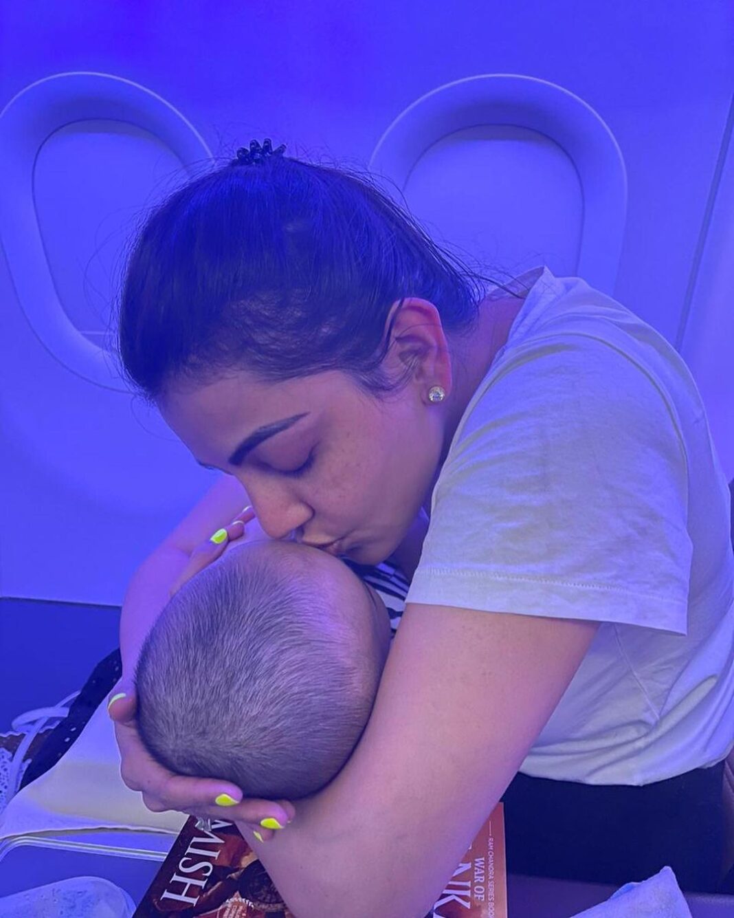 Kajal Aggarwal Instagram - Happy first childrens day my darling boy #Neilkitchlu ❤️ you bring me so much joy 😍