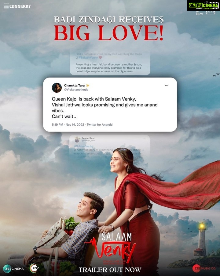 Kajol Instagram - The internet is in love with #SalaamVenky and so are we β¨π @revathyasha @kajol #AamirKhan @vishaljethwa06 @rahulbose7 @simplyrajeev @aahanakumra @suurajsinngh @shra_agrawal @varsha.kukreja.in @mithoon11 @r_varman_ @priyankvjain @bliveprod @rtakestudios #Connekkt @zeemusiccompany
