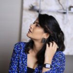 Kalpika Ganesh Instagram - Monday Blues and some HUES MUH @makeupbykrishnaveni 📸 @mudiraj_navin #blue #blues #hue #hues #bling