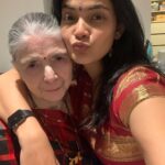 Kalpika Ganesh Instagram - I get all my GRACE ELEGANCE and PRETTINESS from this lady My PILLAR My STRENGTH My INSPIRATION Il keep making you proud always Coz that’s what you have taught me abundantly with all your sacrifices and hard work LOVE YOU MA Happy INDUMATI Day💕 76th birthday and many more to come🥰 Manor Lakes