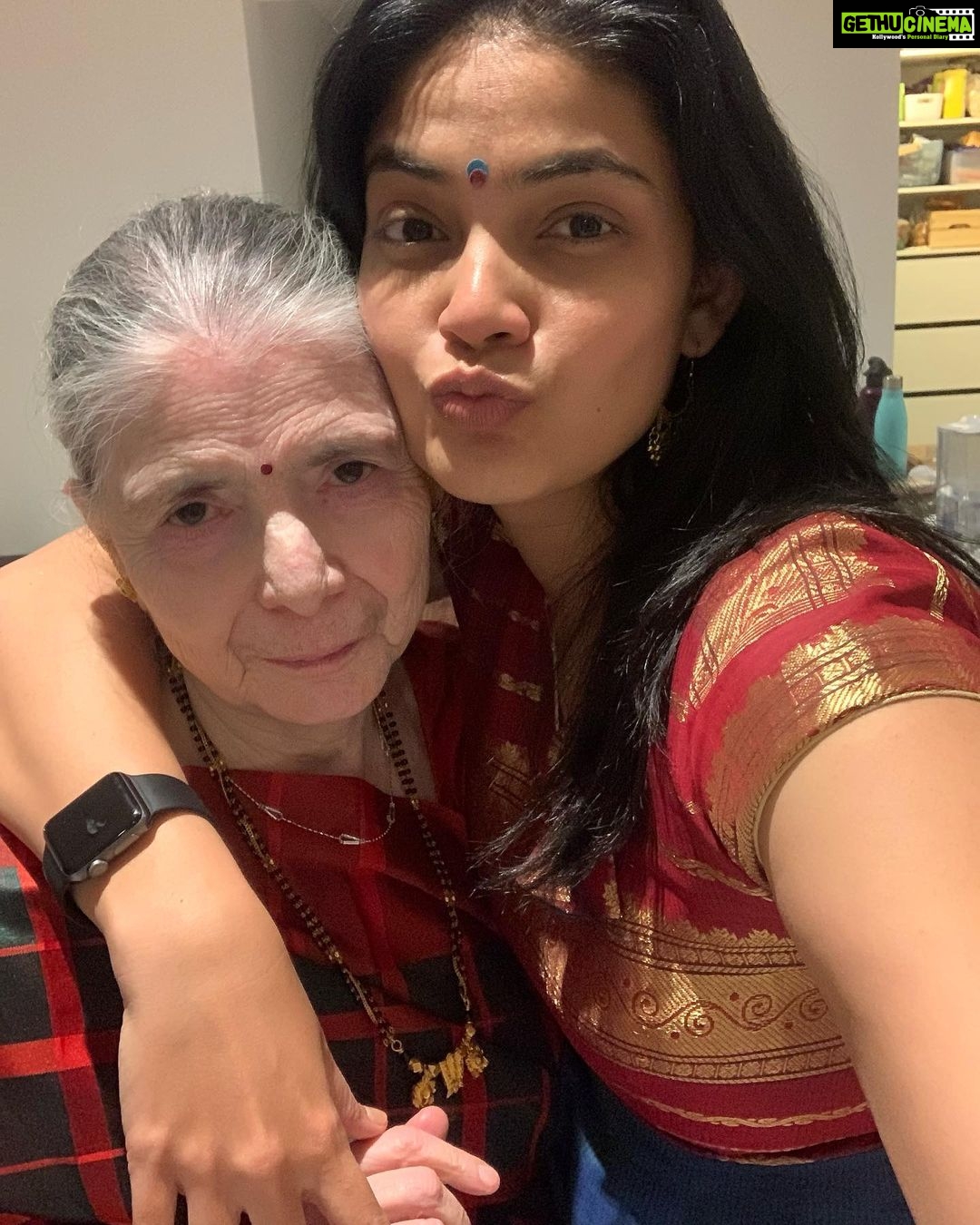 Kalpika Ganesh Instagram - I get all my GRACE ELEGANCE and PRETTINESS from this lady My PILLAR My STRENGTH My INSPIRATION Il keep making you proud always Coz that’s what you have taught me abundantly with all your sacrifices and hard work LOVE YOU MA Happy INDUMATI Day💕 76th birthday and many more to come🥰 Manor Lakes
