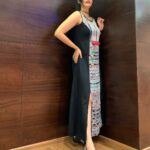 Kalpika Ganesh Instagram - Slaying in @saja_official.in collection @worldof_sahaja #slayer #choker #nosering #ponytail #smallhair #phoneclicks #iphonexr #sleeveless #onepiece #black #iamkalpika #kalpikaganesh
