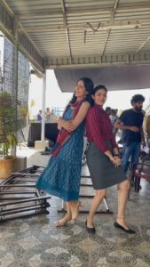 Kalpika Ganesh Instagram - Bombay Vikings is truly a vibe 🤍 Shooting in 40+ degrees - Oh yeah, oh yeah 😅 . . . #FunBTS #BombayVikings