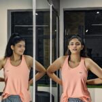 Kalpika Ganesh Instagram – Look in the mirror that’s your competition

#duo #dual #mirror #postworkout