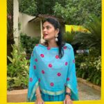 Kalpika Ganesh Instagram – Haldi feels💙❤️
@worldof_sahaja @saja_official.in 
#wedding #weddingattires #majhaa