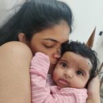 Kalpika Ganesh Instagram - Cuteness alert!! When we have untold conversations and love exchanged 💜💓 DHYUTHI🥰 PS - not my daughter🤥 #nobadeyeplease #baby #babygirl #morningconversations #innocent #phoneclicks