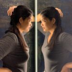 Kalpika Ganesh Instagram – When I love mirror clicks 
And the lighting plays a perfect role

📸 @makeupbykrishnaveni I miss u🤥

#frenchbraids #casual