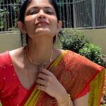 Kalpika Ganesh Instagram - Serene Peace Divinity #ttd #serene #peace #divinity #phoneclicks #iphonexr #candid #saree #realme #noedit #nofilter #nomakeup #traditional Tirumala, Andhra Pradesh, India