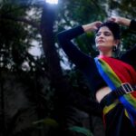 Kalpika Ganesh Instagram – Coz there is light at the other end of the tunnel❤️💖

📸 @harish_aritakula 
Styling MUH @makeupbykrishnaveni 
Wearing @anagha_designs 

#saree #belts #drape #differentdrape #contemporary #stylish