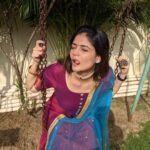 Kalpika Ganesh Instagram - Mr SUN even if you are harsh IL not stop posing for the camera❤️💙 #candid #sun #swing #feelingkid #nostalgia #indian #nofilter #noedit