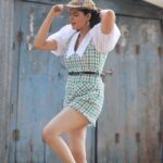 Kalpika Ganesh Instagram – Walking into this musical weekend with a musical movie @sitaontheroad_telugu_movie be like💚 only on @zeeplexofficial 

#sitaontheroad #musicalfilm #classicaltouch #velliponiseethani #roadfilm