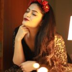 Kalpika Ganesh Instagram – 2021 better be sweet

Photography by @photographyby.e.a 
Makeup by @makeupbykrishnaveni 

#redlips #rosycheeks #roses #black #2021