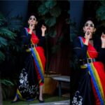 Kalpika Ganesh Instagram - Hush Hush Hush Styling and drape - @makeupbykrishnaveni Photography - @harish_aritakula Flaunting the saree from @anagha_designs #drapesaree #saree #contemporary