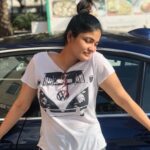 Kalpika Ganesh Instagram – And when my friends always feel I should be paparazzied 
When I’m actually asking to click the BMW with me behind💙💙

#minidrive #candids #sunkissed #bmw #blue #phoneclicks #papparazzi