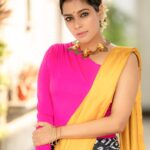 Keerthi shanthanu Instagram – 💖💛🖤
This look was totally created & styled by my favourite @rajianand 💛I’ve always admired ur talent & unique sense of dressing 💖 
Jewellery : @rajianand 
Saree & top by @_.rubeenavogueofficial._ @rubyafroz80 who customises  everything to your choice💖
Photography : One man who can click classic pics in the snap of a finger  @camerasenthil anna 💖
Thank u @vama_moirangthem for draping the saree so well & for the hairdo💛

All set for an #event 💖 
#host #shero #awards