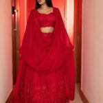 Ketika Sharma Instagram - Red #3 Outfit - @sravanirao.in Stylist - @sandhya__sabbavarapu Styling team - @sirichandana_medi @rashmi_angara @thumu_bhavana Jewellery - @petalsbyswathi Photography - @pranav.foto MUA - @makeuphairbyrahul #last #slide #for #this #look #full #frame #red #lehenga #loveandlight
