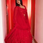 Ketika Sharma Instagram - Red #3 Outfit - @sravanirao.in Stylist - @sandhya__sabbavarapu Styling team - @sirichandana_medi @rashmi_angara @thumu_bhavana Jewellery - @petalsbyswathi Photography - @pranav.foto MUA - @makeuphairbyrahul #last #slide #for #this #look #full #frame #red #lehenga #loveandlight