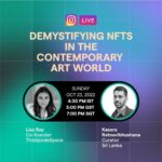Lisa Ray Instagram - Happy 🪔 in advance. I’m so pleased to be moderating our first talk in this auspicious season 🙏🏼 Join me on @theupsidespace for our first ig live this Sunday as I chat with one of our curators @kesara_art about the intersection of art and tech, the value of curation in the dynamic world of NFTs, bridging off chain with blockchain and more. Remember you don’t have to be an expert to grasp the potential of NFTs. Bring us your questions and click link in bio to register 💥