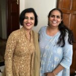 Madhushree Instagram - Got blessings from mahamandaleshwar balakanandgiri ji and attended yesterday to Bhupendraji , place on his birthday . #happybirthday both of Guruji Balakanand Giri ji and Bhupendraji ..
