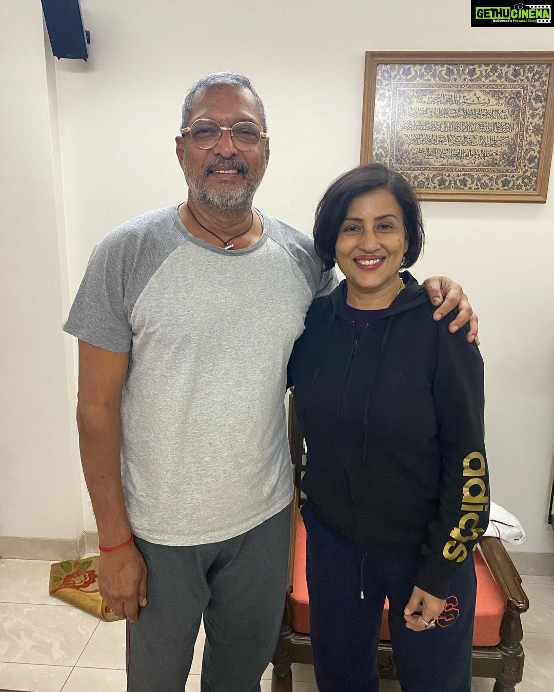 Madhushree Instagram - After a long time #nanapatekar #marathiking #bollywoodlegend #goodmusician . Sung duet song in film #26/11 #ramgopalvarma #hameranjogham full song click https://youtu.be/jARbUSgJ8l8