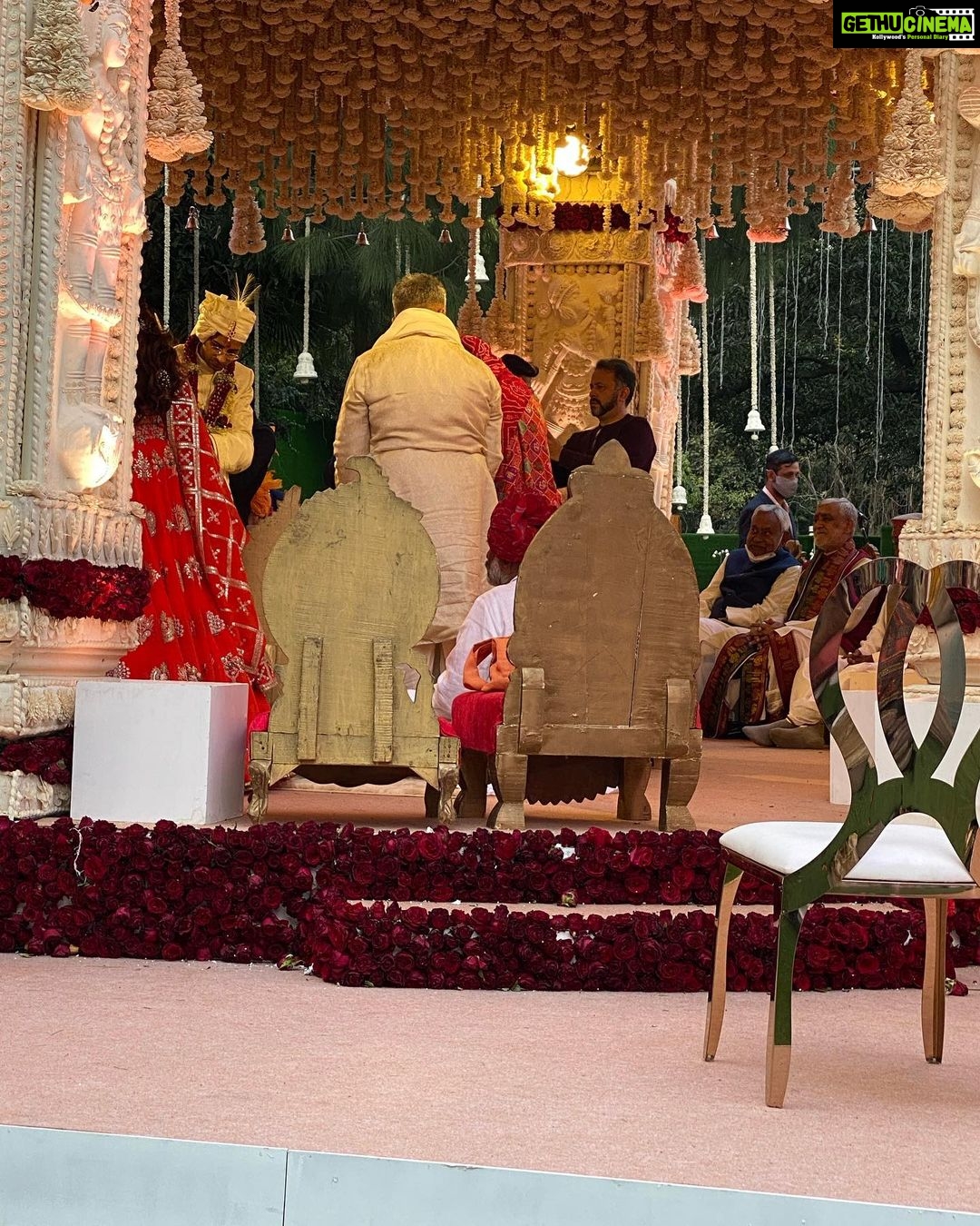 Madhushree Instagram - Enjoying #marraige #ceremony of #babita ji and #bhupenderyadav ji #lodhihotel #delhi
