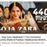 Madhushree Instagram - Soja zara is crossed 440 million. Great news .. “This is blessings for me as a singer Soja zara , thanks to Mmkreem ji Rajamouli ji . Manoj muntashir Zee music , “ #bahubali2 #prabhas #anushkashetty #krishna #jai #jaishreekrishna #music #song #singer #singersongwriter #sing