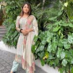 Malavika Wales Instagram – Pastels,petals and greens. 

Salwar suit @seasonsbymariot