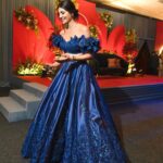 Malti Chahar Instagram - From Deepak’s reception 🧿 Outfit- @sulakshanamonga Make up- @pratishthaarora Photography- @cineloveproductions Wedding planner- @mansaweddings #blue #red