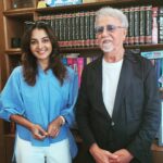 Manju Warrier Instagram – Had the pleasure of meeting Mr. Ahmad Golchin, Chairman of Phars Film Company, UAE. Dear Sir, thank you very much for spending quality time and sharing your experiences and views on world cinema. Your passion and knowledge is truly inspiring. 
#ahmadgolchin #pharsfilms #starcinemas