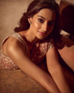 Meenakshi Chaudhary Instagram - 💫🌟🌟 📸 : @gohil_jeet Outfit: @dlmayaofficial Stylist : @riechamallick Make up : @aruusmakeup Hair : @hitakshijain3