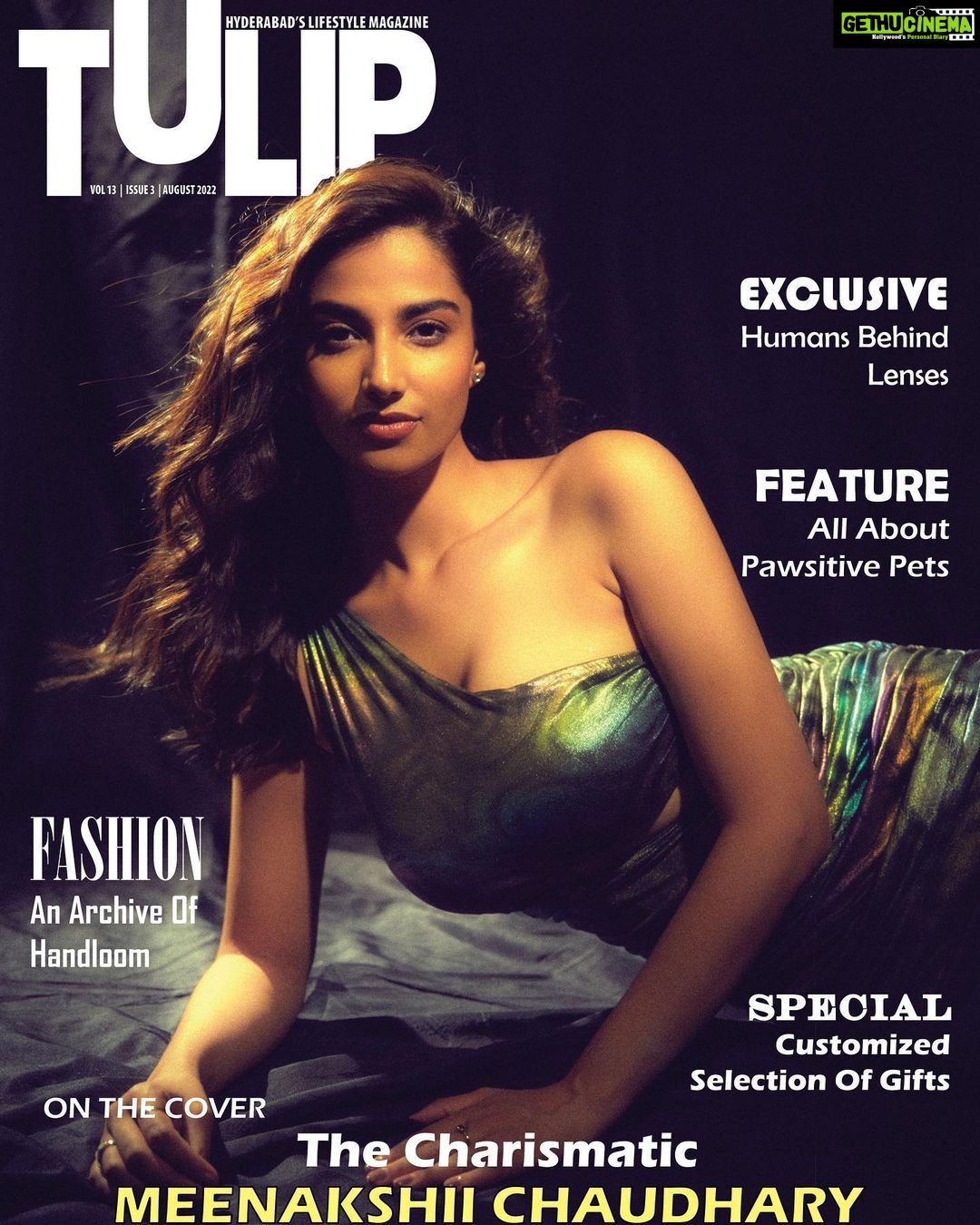 Meenakshi Chaudhary Instagram - As the monsoon season is here, bringing its beautiful showers and breezes, we bring you a power-packed issue and a wide range of articles. Enjoy this issue with a cuppa of hot tea. . On the cover, we have the charismatic & gorgeous @meenakshichaudhary006 a phenomenal actress who shares her journey. . We have featured Humans behind lenses photography article to monsoon skin routine, From handlooms to all about pets and much more. β
Magazine issue in @tulipmag bio check it out . πΈ: @gohil_jeet Styling: @riechamallick π: @reemaanandlabel HMU: @athirathakkar . . #cover #magazine #shoot #ootd #tollywood #glam #hyderabad #gorgeus #actress #food #mumbai #explore #movie #magazinecover #india #fashionindia #hyderabadfashion #hyderabadfashionblogger #hyderabaddiaries
