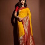 Meenakshi Chaudhary Instagram - In my element ✨ Styled by @riechamallick Outfit by @shravankummar Jewellery by @kalasha_finejewels Shot by @kalyanyasaswi