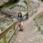 Meera Nandan Instagram – Some journeys take you farther from where you came from, but closer to where you belong ☘️🍂 

.

Pic taken by a stranger 🤪
Couldn’t stop posting these pictures while I was scrolling through the gallery just before entering the studio to do my show #backatworktoday 

.

#nature #closetonature #hike #solotrip #ustrip2022 #chicago #love #happy #selflove #starvedrockstatepark #illinois #positivevibes #instagood #revisitingmemories #allheart Starved Rock State Park