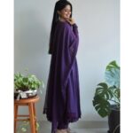 Megha Akash Instagram - Fearlessly myself 💜✨ Styling : @theresa.Shalini Outfit : @label_afeera Jewellery: @pradejewels Photography: @irst_photography #styledbyshalz #photooftheday #beyourownkindofbeautiful