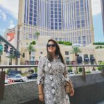 Meghana Raj Instagram – When the breeze agrees to be a part of your picture ☀️ The Palazzo Las Vegas