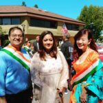 Meghana Raj Instagram – Thank you California and the people of Fremont city for making this so memorable! Fog (Festival of Globe) has continued the tradition for more than 30years under the leadership of Dr.. Romesh Japra
 And to have been part of the India Independence day celebration as this years  Grand Marshal is indeed a very special moment for me… It was also lovely meeting my fellow Grand Marshal actor @abhimanyud and also, sincere thanks to the honourable Mayor of Fremont city 🙏 Fremont, California