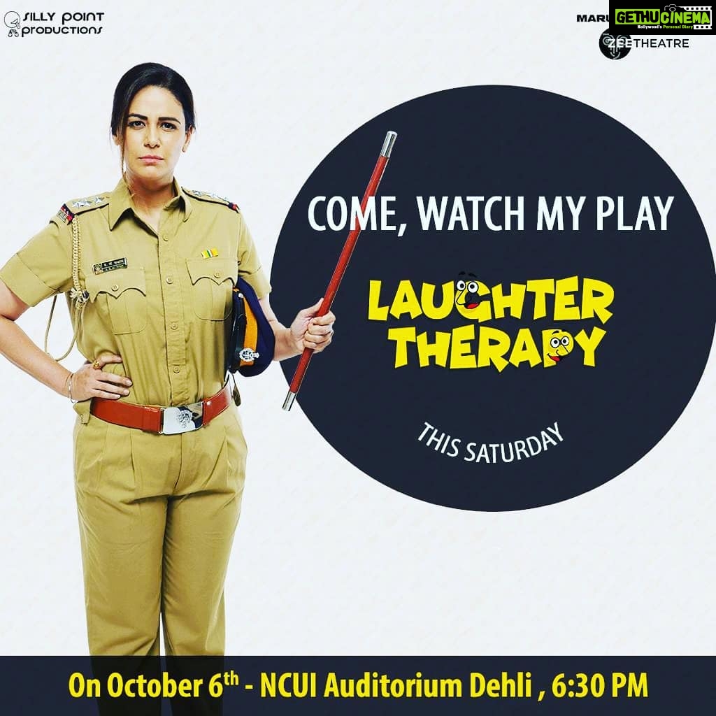 Mona Singh Instagram - Dilliwaalon see u tomorrow NCUI auditorium 6 30 pm do get your tickets nowwwww ..#laughtertherapy #play